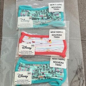 Disney Kids Face Mask Set - 3 brand new sealed masks